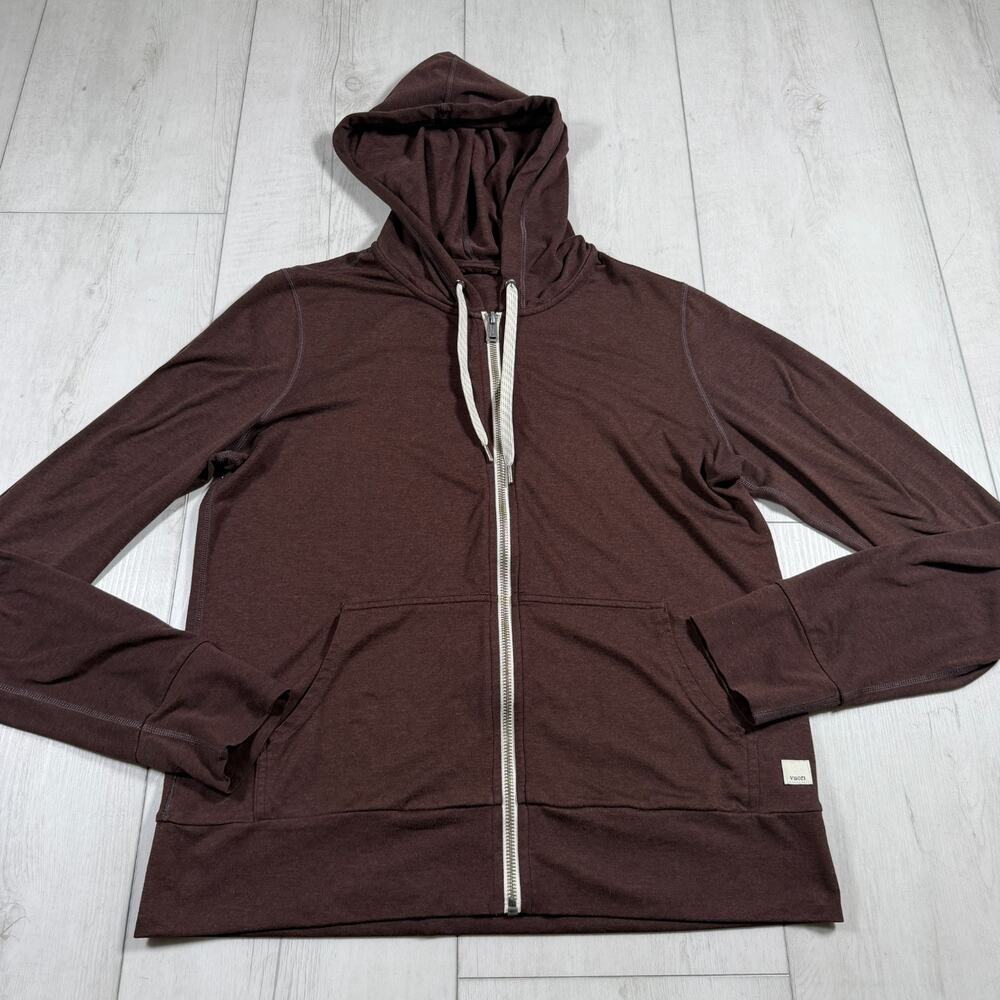 Vuori Maroon/brown Zip-Up Hoodie- small